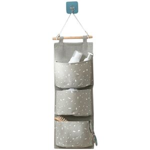 Dechoicelife (a-Gray 3 Pockets) Pockets Cotton Wall Mounted Storage Bag Home Room Closet Door Dechoicelife (a-Gray 3 Pockets) Pockets Cotton Wall Mounted Storage Bag Home Room Closet Door