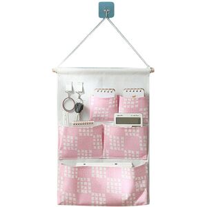 Dechoicelife (a-Pink 5 Pockets) Pockets Cotton Wall Mounted Storage Bag Home Room Closet Door Dechoicelife (a-Pink 5 Pockets) Pockets Cotton Wall Mounted Storage Bag Home Room Closet Door