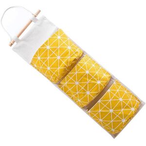 Dechoicelife (a-Yellow) 3 Pockets Cute Wall Mounted Storage Bag Closet Organizer Clothes Hang Dechoicelife (a-Yellow) 3 Pockets Cute Wall Mounted Storage Bag Closet Organizer Clothes Hang