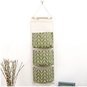 Dechoicelife (a-green-2) 3 Pockets Cute Wall Mounted Storage Bag Closet Organizer Clothes Han Dechoicelife (a-green-2) 3 Pockets Cute Wall Mounted Storage Bag Closet Organizer Clothes Han