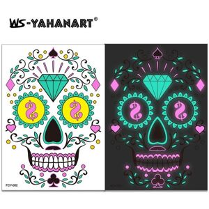 Geni-Store (Pink) Facial tattoo sticker Bicolor luminescence Water to paper Adults and C Geni-Store (Pink) Facial tattoo sticker Bicolor luminescence Water to paper Adults and C