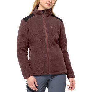 (XL, Maroon) Jack Wolfskin Womens Kammweg Pile Full Zip High Neck Fleece Jacket (XL, Maroon) Jack Wolfskin Womens Kammweg Pile Full Zip High Neck Fleece Jacket