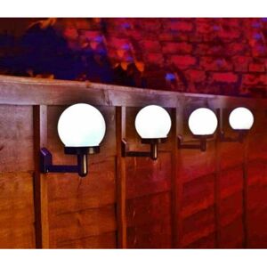 Unbranded Luna Globe Fence Solar Power Wall Security Ball Light Decking Patio 4 Unbranded Luna Globe Fence Solar Power Wall Security Ball Light Decking Patio 4