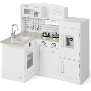 Casart Kid's Corner Kitchen Playset Chef Play Toy w/ Faucet Stove & Utensils Casart Kid's Corner Kitchen Playset Chef Play Toy w/ Faucet Stove & Utensils