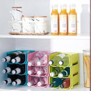 Unbranded 3 Pack Refrigerator Stackable Wine Rack Storage Organizer Plastic Unbranded 3 Pack Refrigerator Stackable Wine Rack Storage Organizer Plastic