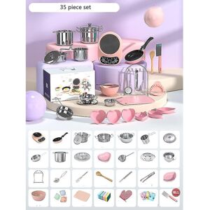 Unbranded (35 piece set) Mini Kitchen Set To Make Real Food Cooking Electric Furnace Stain Unbranded (35 piece set) Mini Kitchen Set To Make Real Food Cooking Electric Furnace Stain