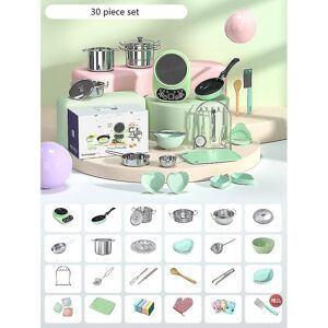 Unbranded (30 piece set3) Mini Kitchen Set To Make Real Food Cooking Electric Furnace Stai Unbranded (30 piece set3) Mini Kitchen Set To Make Real Food Cooking Electric Furnace Stai