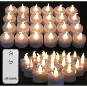 Unbranded 24pcs Flickering Led Tealights Remote Control Battery Powered Flameless Candles Unbranded 24pcs Flickering Led Tealights Remote Control Battery Powered Flameless Candles