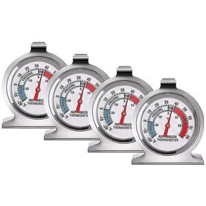 Unbranded 4-Pack Large Dial Refrigerator & Freezer Thermometers - Stainless Steel, 2-inch Unbranded 4-Pack Large Dial Refrigerator & Freezer Thermometers - Stainless Steel, 2-inch