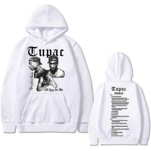 Unbranded (White, L) Rapper Tupac 2pac Hip Hop Hoodie Men's Fashion Hoodies Men Women Over Unbranded (White, L) Rapper Tupac 2pac Hip Hop Hoodie Men's Fashion Hoodies Men Women Over
