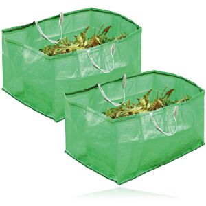 SPARES2GO Garden Waste Bag Heavy Duty Strong Large Sack Grass Leaves 270L x 2 SPARES2GO Garden Waste Bag Heavy Duty Strong Large Sack Grass Leaves 270L x 2