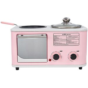 GreenZech (Pink) 3 in 1 Electric Household Breakfast Machine Mini Bread Toaster Baking Ove GreenZech (Pink) 3 in 1 Electric Household Breakfast Machine Mini Bread Toaster Baking Ove