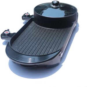 GreenZech (EU Plug) 2 In 1 Multifunction Electric Grill Non-Stick Non-Smoke Hot Pot Barbec GreenZech (EU Plug) 2 In 1 Multifunction Electric Grill Non-Stick Non-Smoke Hot Pot Barbec