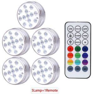 GreenZech (1 Controller 5 Lamp) Underwater Light IP68 Waterproof Swimming Pool RF Remote C GreenZech (1 Controller 5 Lamp) Underwater Light IP68 Waterproof Swimming Pool RF Remote C