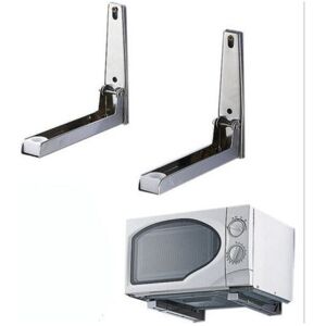 GreenZech 2pcs Stainless steel Foldable Microwave Oven Shelf Wall Mount Bracket Stand Supp GreenZech 2pcs Stainless steel Foldable Microwave Oven Shelf Wall Mount Bracket Stand Supp