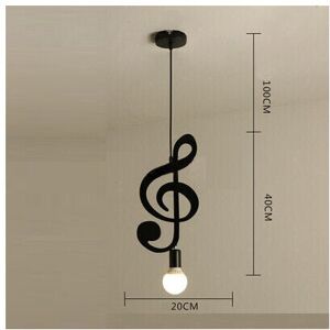 GreenZech (Music Symbol C) AC85-265V Music Symbol Pendant Lights E27 Creative Black Led Pe GreenZech (Music Symbol C) AC85-265V Music Symbol Pendant Lights E27 Creative Black Led Pe