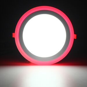 GreenZech (cool white+red(type D)) 18W RGB Dual Color LED Recessed Ceiling Round Panel Dow GreenZech (cool white+red(type D)) 18W RGB Dual Color LED Recessed Ceiling Round Panel Dow