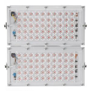 GreenZech (White) Full Spectrum 100 LED Grow Light Flood Lighting Lamp for Plants Veg and GreenZech (White) Full Spectrum 100 LED Grow Light Flood Lighting Lamp for Plants Veg and