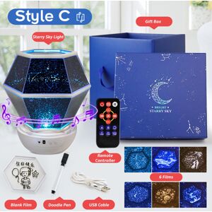 GreenZech (Style C) 3 Styles Colorful Starry Sky Light LED Projector Music Romantic Lamp N GreenZech (Style C) 3 Styles Colorful Starry Sky Light LED Projector Music Romantic Lamp N