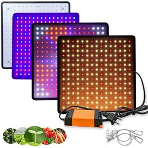 GreenZech (US Plug, Warm White + Red) 1200W LED Grow Light Bulb Plant Lamp Panel for Indoo GreenZech (US Plug, Warm White + Red) 1200W LED Grow Light Bulb Plant Lamp Panel for Indoo