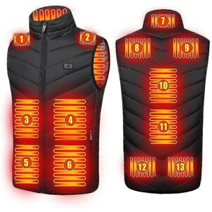 Unbranded (Black, L) Upgraded 11 Zones Men Heated Vest Usb Charging Heating Coat Smart Hea Unbranded (Black, L) Upgraded 11 Zones Men Heated Vest Usb Charging Heating Coat Smart Hea