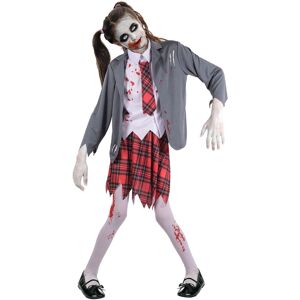 a2zkids (9-10 Years, Grey) Girls Zombie Shirt Trouse Set With Tie Halloween Set a2zkids (9-10 Years, Grey) Girls Zombie Shirt Trouse Set With Tie Halloween Set