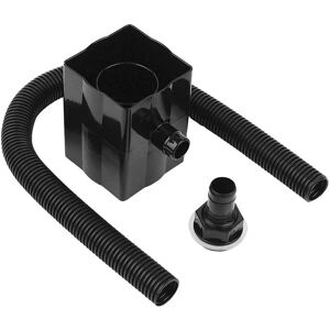 SPARES2GO Rainwater Diverter 65mm Square 68mm Round Downpipe Water Butt Kit (Black) SPARES2GO Rainwater Diverter 65mm Square 68mm Round Downpipe Water Butt Kit (Black)