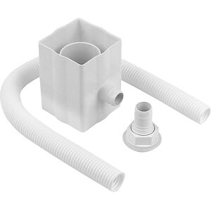 SPARES2GO Rainwater Diverter 65mm Square 68mm Round Downpipe Water Butt Kit (White) SPARES2GO Rainwater Diverter 65mm Square 68mm Round Downpipe Water Butt Kit (White)