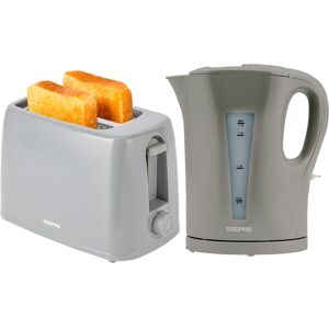 (Grey) Geepas 1.7L Kettle & Toaster Set 2 Slice Toaster (Grey) Geepas 1.7L Kettle & Toaster Set 2 Slice Toaster
