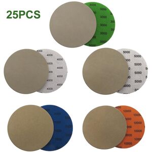 Unbranded 25pcs 125mm Grit 3000 4000 5000 7000 10000 Round Sanding Disc Flocking Wet Dry Unbranded 25pcs 125mm Grit 3000 4000 5000 7000 10000 Round Sanding Disc Flocking Wet Dry