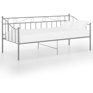 vidaXL Sofa Bed Frame Grey Metal Sleepover Occasional Guest Rest Living Room vidaXL Sofa Bed Frame Grey Metal Sleepover Occasional Guest Rest Living Room