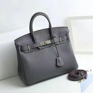 Unbranded (Iron gray, 30*23*16cm) Ladies Women Leather Handbag Birkin First Layer Cowhide Unbranded (Iron gray, 30*23*16cm) Ladies Women Leather Handbag Birkin First Layer Cowhide