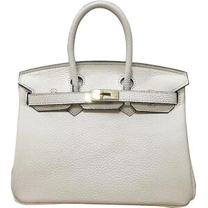 Unbranded (Milkshake white, 25*19*13cm) Ladies Women Leather Handbag Birkin First Layer Co Unbranded (Milkshake white, 25*19*13cm) Ladies Women Leather Handbag Birkin First Layer Co