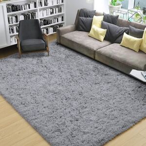 Moonlight Bedding Limited (160cm x 230cm (5ft 3" x 7ft 6")_LIVING ROOM RUG, Grey) Grey Shaggy Large Rugs R Moonlight Bedding Limited (160cm x 230cm (5ft 3" x 7ft 6")_LIVING ROOM RUG, Grey) Grey Shaggy Large Rugs R