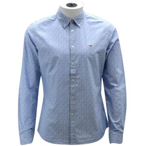 Tommy Hilfiger (Sky Blue (Dobby Print), S) TOMMY JEANS Mens Oxford Shirts Party Long Sleeve For Tommy Hilfiger (Sky Blue (Dobby Print), S) TOMMY JEANS Mens Oxford Shirts Party Long Sleeve For