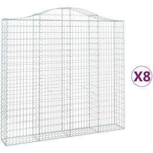 (200 x 30 x 180/200 cm/ 8 pcs) vidaXL Arched Gabion Basket Stone Basket Gabion R (200 x 30 x 180/200 cm/ 8 pcs) vidaXL Arched Gabion Basket Stone Basket Gabion R