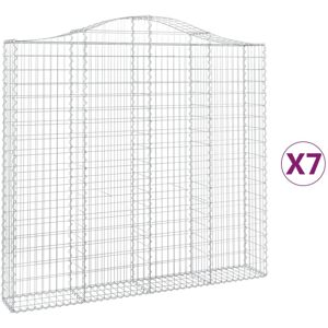 (200 x 30 x 180/200 cm/ 7 pcs) vidaXL Arched Gabion Basket Stone Basket Gabion R (200 x 30 x 180/200 cm/ 7 pcs) vidaXL Arched Gabion Basket Stone Basket Gabion R
