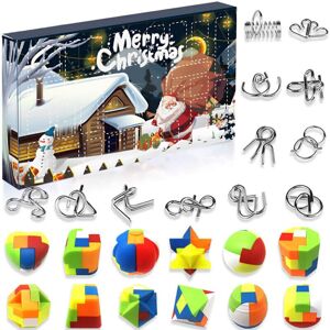 MDSRJONE (A) 24 Grids Christmas Advent Calendar Puzzle Toy Magic Trick Props Gift Boxes D MDSRJONE (A) 24 Grids Christmas Advent Calendar Puzzle Toy Magic Trick Props Gift Boxes D