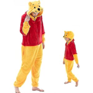 Unbranded (Pooh, L) Snug Fit Unisex Adult Onesie Pajamas, Flannel Animal One Piece Hallowe Unbranded (Pooh, L) Snug Fit Unisex Adult Onesie Pajamas, Flannel Animal One Piece Hallowe