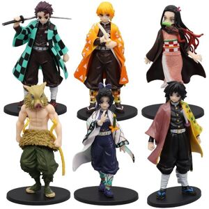 Unbranded Set of 6 Pieces Demon Slayer Figures Tanjirou Nezuko Zenitsu Inosuke Tomioka Col Unbranded Set of 6 Pieces Demon Slayer Figures Tanjirou Nezuko Zenitsu Inosuke Tomioka Col