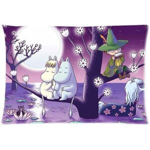 KEROTA Custom/DIY Design Moomin Valley Cartoon Zippered Pillowcase Covers Standard Size KEROTA Custom/DIY Design Moomin Valley Cartoon Zippered Pillowcase Covers Standard Size