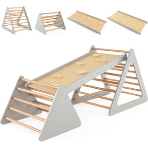 Costway 3 in 1 Toddler Climbing Toy Set Wooden Climber Bridge Kids Activity Center Costway 3 in 1 Toddler Climbing Toy Set Wooden Climber Bridge Kids Activity Center