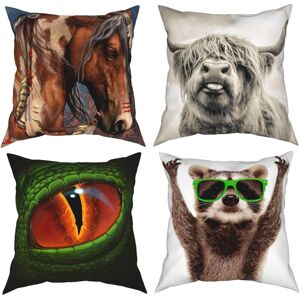 KEROTA Funny Raccoon Green Sunglasses Throw Pillow Covers Decorative X Pillowcase Squar KEROTA Funny Raccoon Green Sunglasses Throw Pillow Covers Decorative X Pillowcase Squar