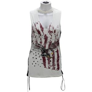 (Cream, M) BRAVE SOUL ROCK Womens T Shirts Sleeveless (Cream, M) BRAVE SOUL ROCK Womens T Shirts Sleeveless