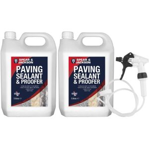 Spear and Jackson Paving Sealant & Proofer 2x5L Water Seal Long Hose Trigger Spear and Jackson Paving Sealant & Proofer 2x5L Water Seal Long Hose Trigger