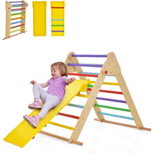 Casart Climbing Triangle Ladder Set Foldable Climbing Frame w/ Reversible Ramp Casart Climbing Triangle Ladder Set Foldable Climbing Frame w/ Reversible Ramp