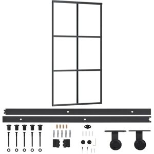vidaXL Sliding Door with Hardware Set ESG Glass&Aluminium Sliding Door System vidaXL Sliding Door with Hardware Set ESG Glass&Aluminium Sliding Door System