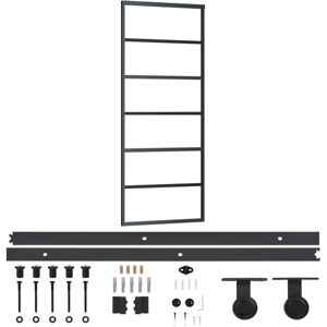 vidaXL Sliding Door with Hardware Set ESG Glass&Aluminium Sliding Door System vidaXL Sliding Door with Hardware Set ESG Glass&Aluminium Sliding Door System
