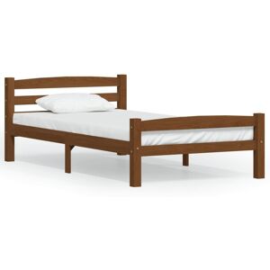 vidaXL Bed Frame Honey Brown 100x200 cm Wooden Bed frame Bed Base Furniture vidaXL Bed Frame Honey Brown 100x200 cm Wooden Bed frame Bed Base Furniture