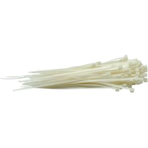 Draper Cable Ties, 3.6 x 150mm, White (Pack of 100) Draper Cable Ties, 3.6 x 150mm, White (Pack of 100)